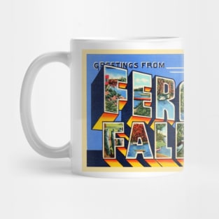 Greetings from Fergus Falls, Minnesota - Vintage Large Letter Postcard Mug